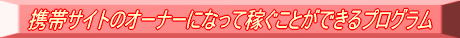 携帯サイトのオーナーになって稼ぐことができるプログラム